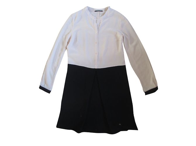 Autre Marque Abito Kookai in seta nero e bianco