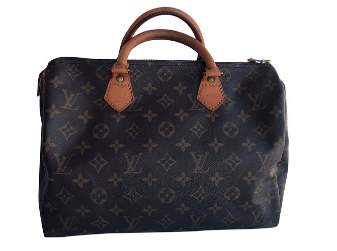 Louis Vuitton Speedy 30 monogramma Marrone Tela  ref.30502