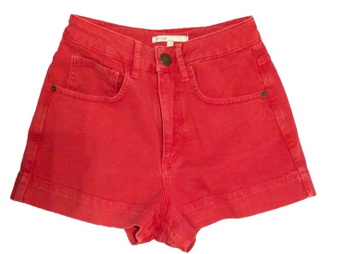 Maje Shorts Red Cotton  ref.30528