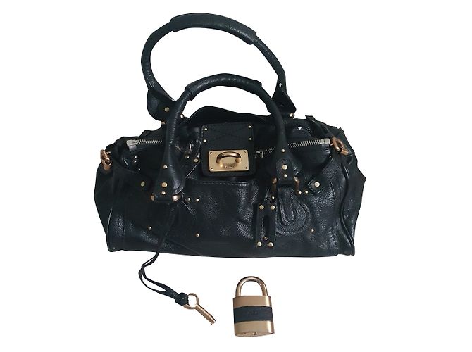 Chloé borsetta Nero Agnello Pelle