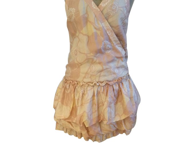 Marc Jacobs Dress Beige Silk  ref.30567