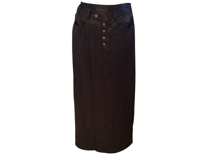 Jean Paul Gaultier Skirt Prune Silk  ref.30569