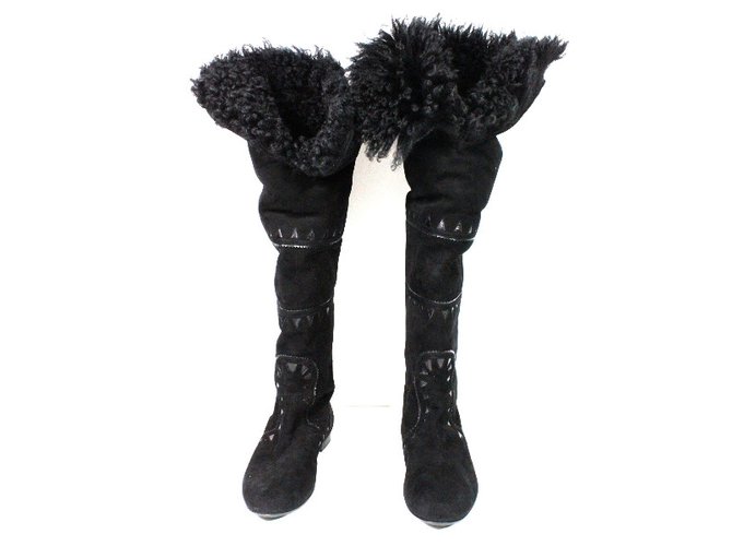 Alexandra Neel Tight boots Black Suede  ref.30639