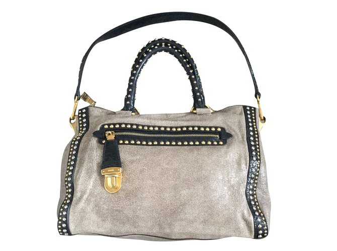 Prada Handbag Taupe Leather  ref.30647