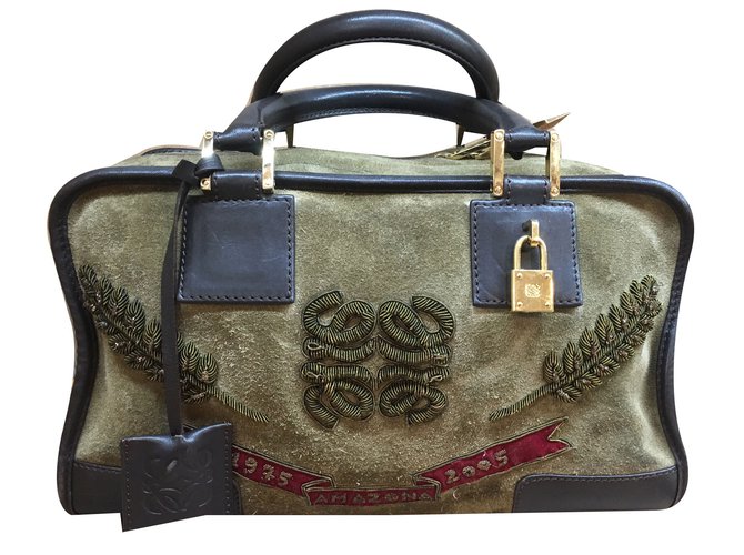 Loewe Handbag Khaki Deerskin  ref.30665