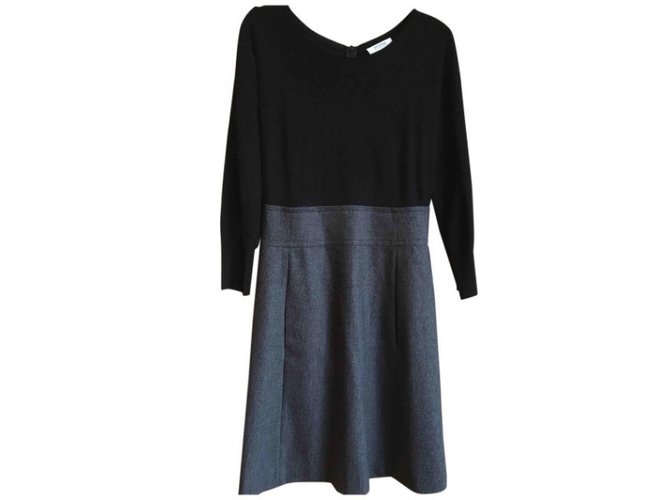 Sonia By Sonia Rykiel Dress Black Dark grey Wool  ref.30701