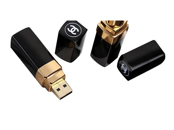 RARE CHANEL Pintalabios USB FLASH DRIVE Negro