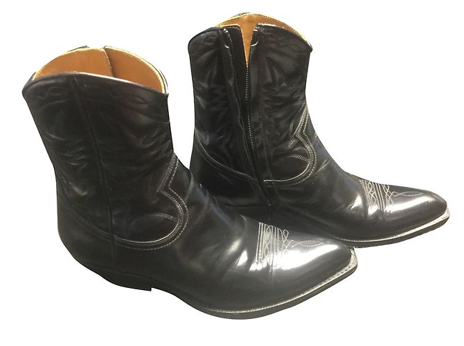 Yves Saint Laurent Black Leather Ankle Boots 39 