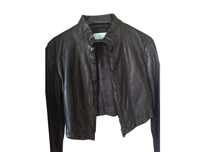 Guess Jacket Black Leather  ref.30855
