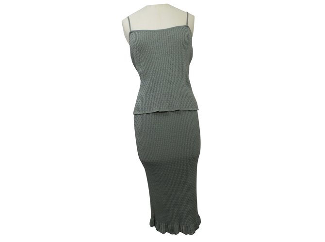 Chloé Skirt top set Grey Polyamide  ref.30857