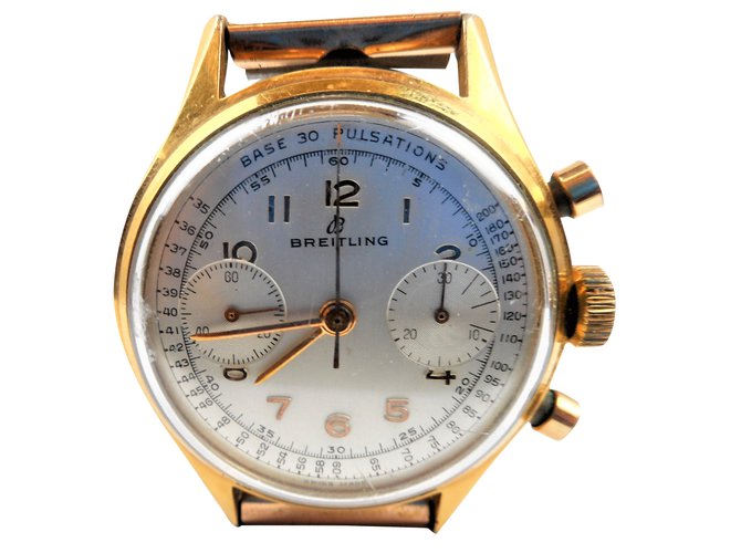 Breitling Relógios Mecânicos Vénus 188 Dourado Prata  ref.30885