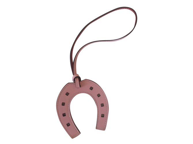 Hermès Paddock horseshoe Pink Red Leather  ref.30889