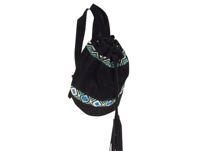 Antik Batik Bag Black Leather  ref.30914