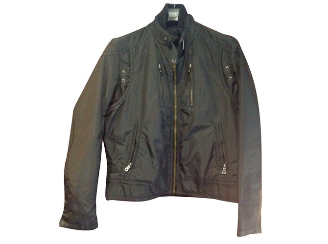 Hugo Boss Biker jacket Black Polyester  ref.30927
