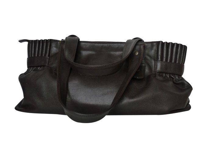 La Bagagerie Handbag Brown Leather  ref.30954