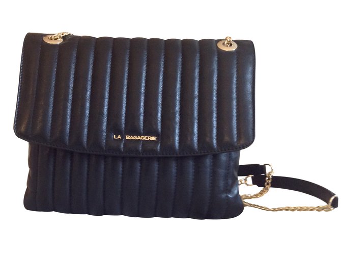 La Bagagerie Handbag Black Leather  ref.30976