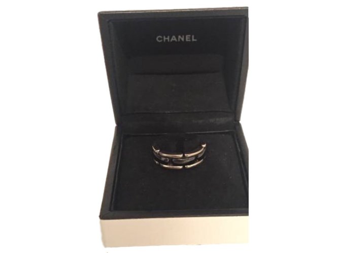 Chanel ULTRA Ring Schwarz Weißgold  ref.31064
