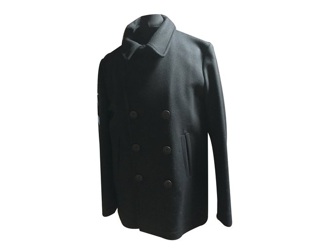 lacoste black coat