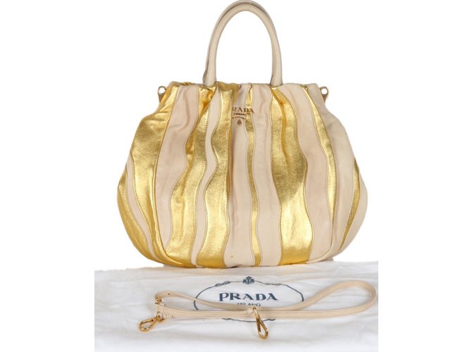 prada gold bag