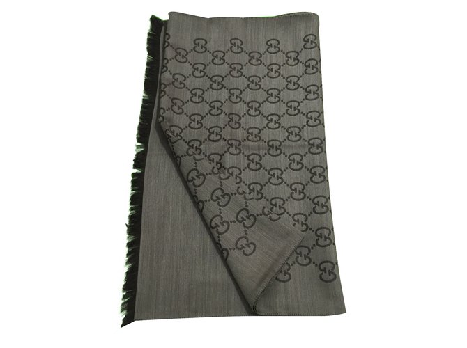 Gucci Monogram scarf Silk scarves Wool 