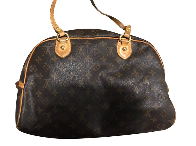 Louis Vuitton borsetta Cioccolato Pelle  ref.31115