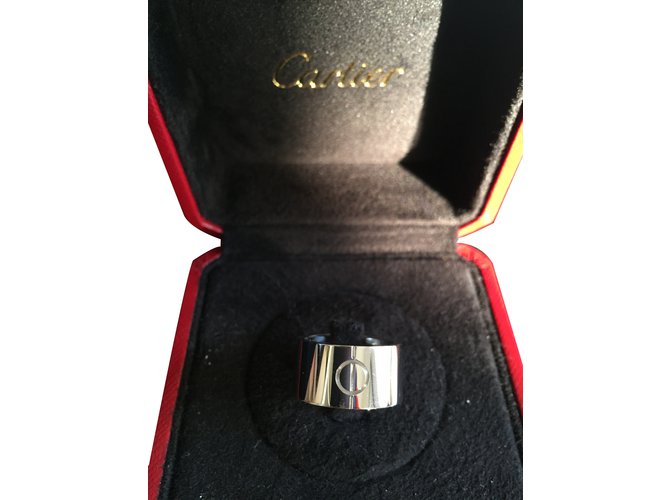 Love Cartier Ring Silvery White gold  ref.31128