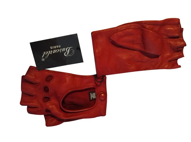 Autre Marque Buscarlet Handschuhe Rot Leder  ref.31145