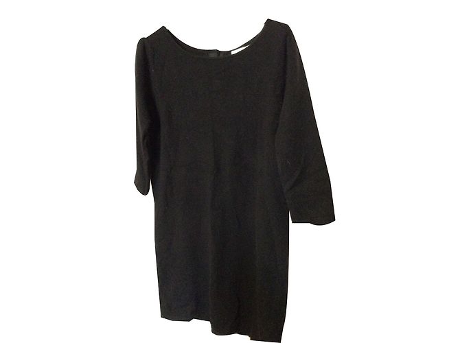 Vestido Eleven Paris negro de cachemira talla 36