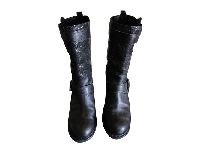 Giuseppe Zanotti Botas Negro Cuero  ref.31185