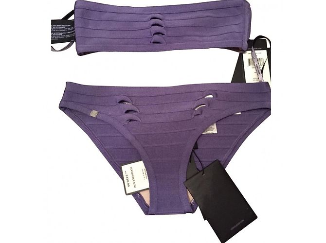 Herve Leger Badeanzug in Größe XS Lila
