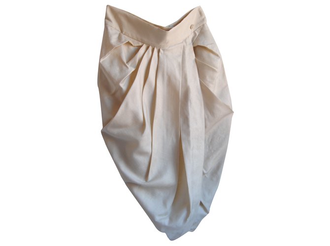 Chanel Paris-Bombay skirt Beige Silk  ref.31236