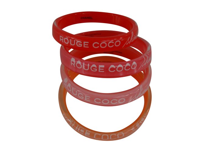 Chanel Armband Mehrfarben Koralle Kunststoff  ref.31248