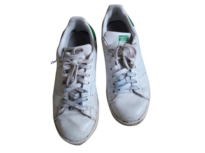 Adidas Sneakers White Leather  ref.31303
