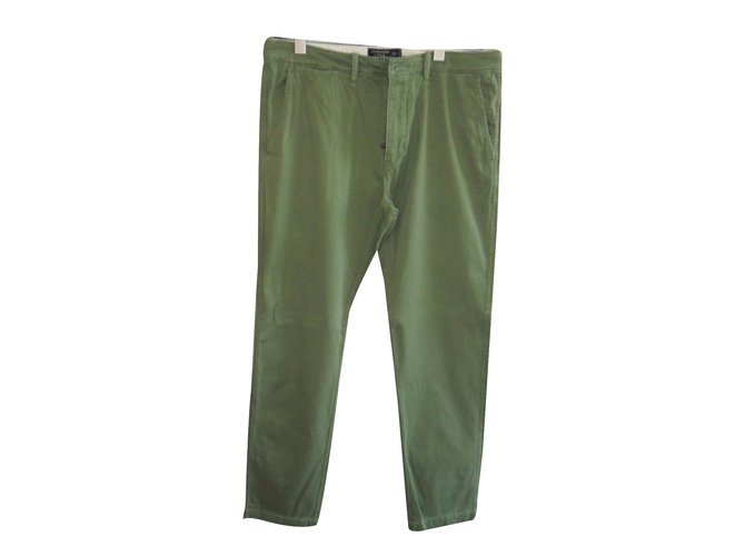 Abercrombie & Fitch Pantalons homme Coton Vert  ref.31315