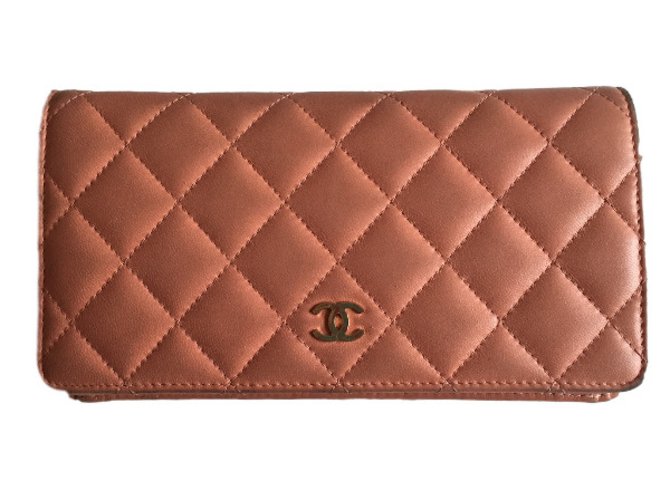 Chanel Purse Coral Leather  ref.31327