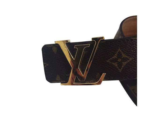 Louis Vuitton cinturón Castaño Cuero  ref.31335