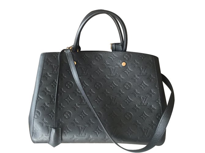 Louis Vuitton Montaigne Black Leather  ref.31347