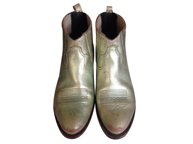 Golden Goose Ankle Boots Metallic Steel  ref.31376