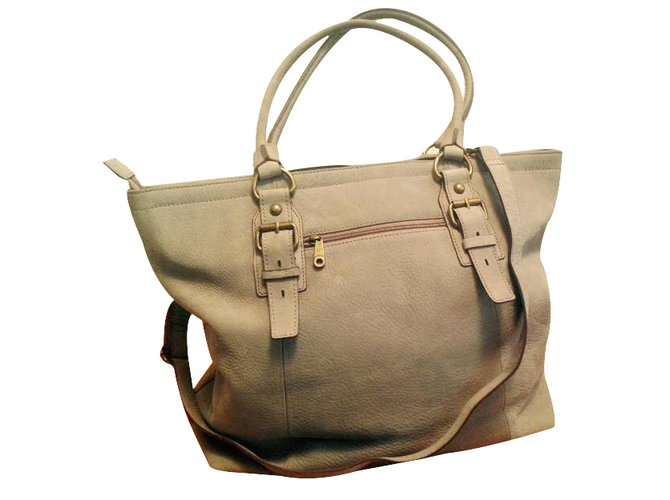 Impérial Handbag Grey Leather  ref.31393