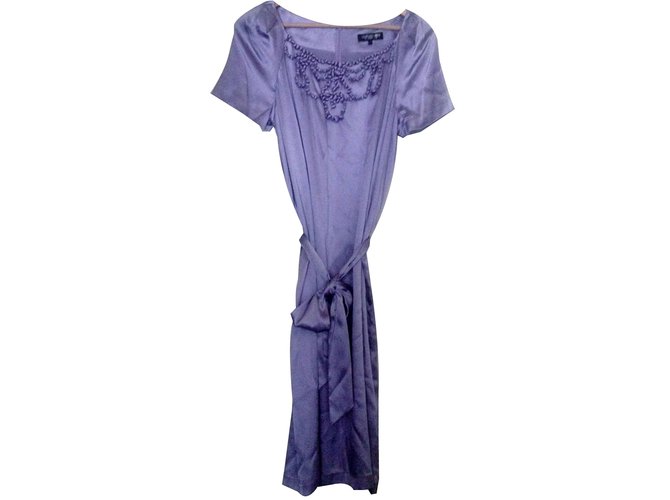 Georges Rech Dress Purple Silk  ref.31398