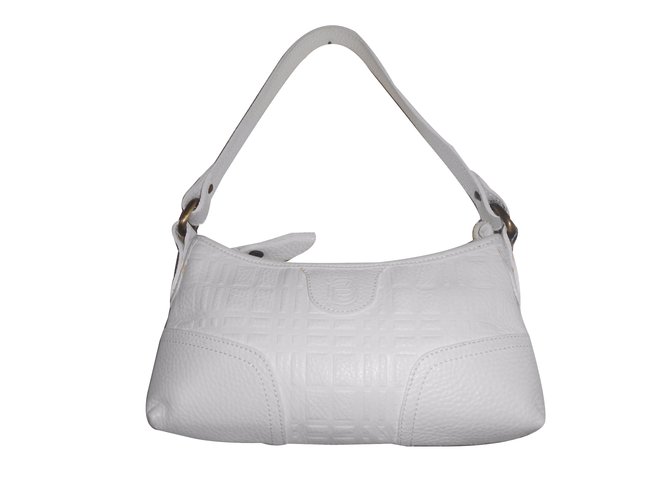 Burberry Handbag White Leather  ref.31402