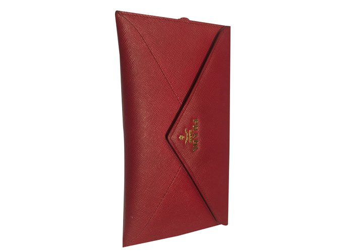Prada Purse Red Leather  ref.31440