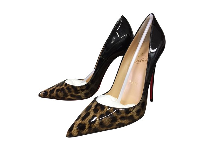 Christian Louboutin Pigalle follies Leopard degrade Multiple colors Patent leather  ref.31443