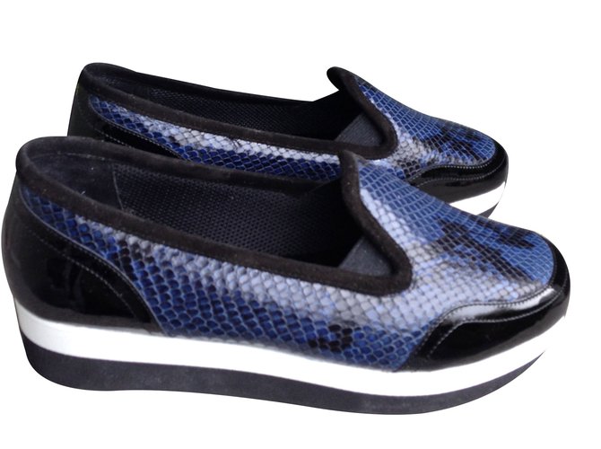 Sonia Rykiel Sneakers Blue Leather  ref.31483