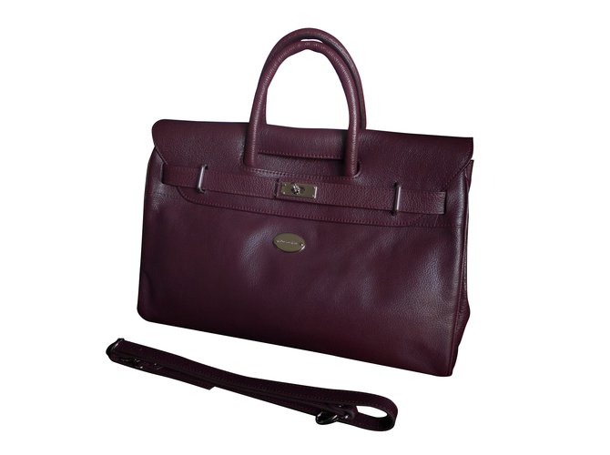 Mac Douglas Handbag Dark red Leather  ref.31492
