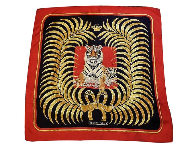 Hermès Tigre Royal Soie Rouge  ref.31498