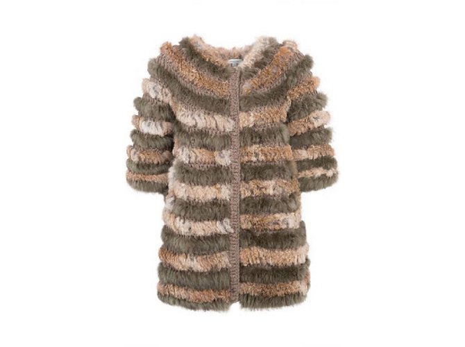 Manoush knitted rabbit coat Fur  ref.31536