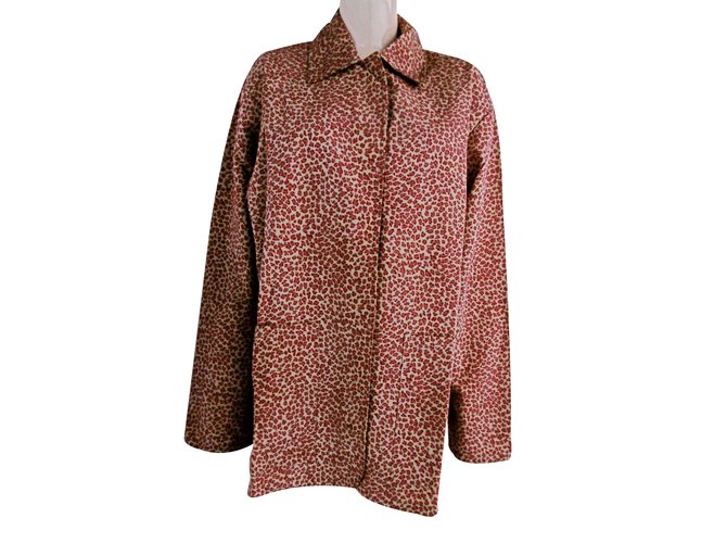 Bottega Veneta Leopard Print Raincoat Cotton  ref.31576