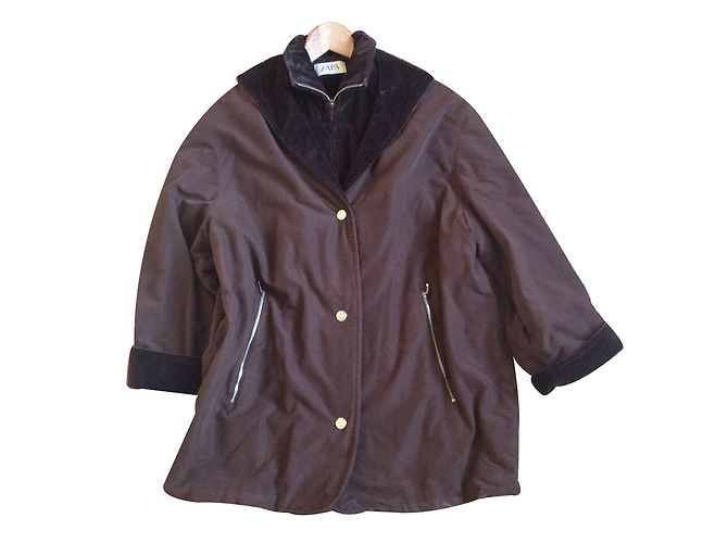 Zapa Parka Chocolate Polyester Size 38