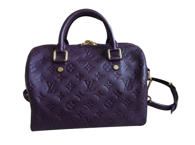 Louis Vuitton Speedy Empreinte 25 Purple Leather  ref.31610